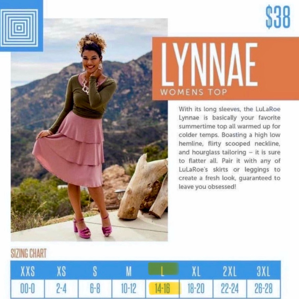 LuLaRoe Lynnae Neon Orange Cream Polka Dot Scoop Neck High Low Long Sleeve Top - Picture 6 of 12